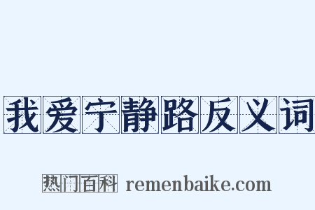 我爱宁静路反义词是什么意思的图片